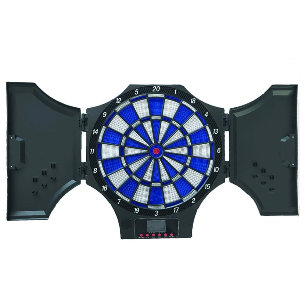 DEVESSPORT Diana Electrónica Interior/Exterior | Diana Dardos con Pantalla LED | Juego Multijugador hasta 8 Jugadores | Incluye 6 Dardos y 6 Puntas Blandas de Repuesto