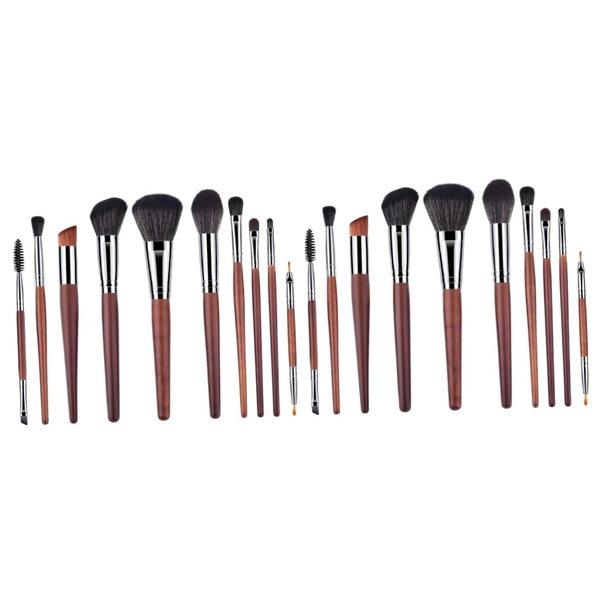 Beavorty 20 Pz Pennello Per Cosmetici Pennelli Make up Professionali Pennello Da Trucco Per Donna Pennello Da Trucco Professionale Pennello Per Cipria Maggiore Bambù Insieme Di Trucco