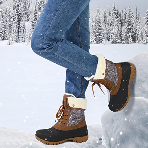 mysoft-Womens-Waterproof-Snow-Boots-Insulated-Warm-Lace-Up-Winter-Mid-Calf-Duck-Boots-for-Outdoor