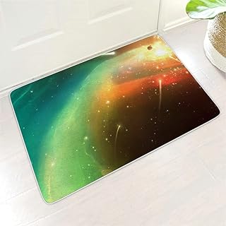 Buweirezhi Mata łazienkowa kolorowa galaktyka szybkoschnąca mata podłogowa dywan wielokolorowa 45 x 70 cm