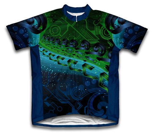 ScudoPro Mother Board Short Sleeve Cycling Jersey for Youth - Size M Black