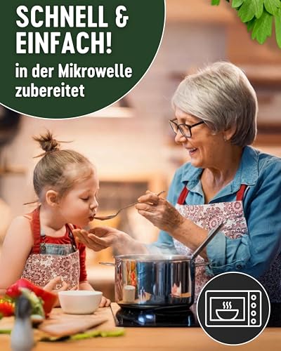 DREISTERN Grünkohl 400g I Mit Gemüse & Kartoffeln I Herzhaftes Fertiggericht in Mikrowellenschale I Lange Haltbarkeit dank natürlicher Konservierung I Hausmacher Qualität