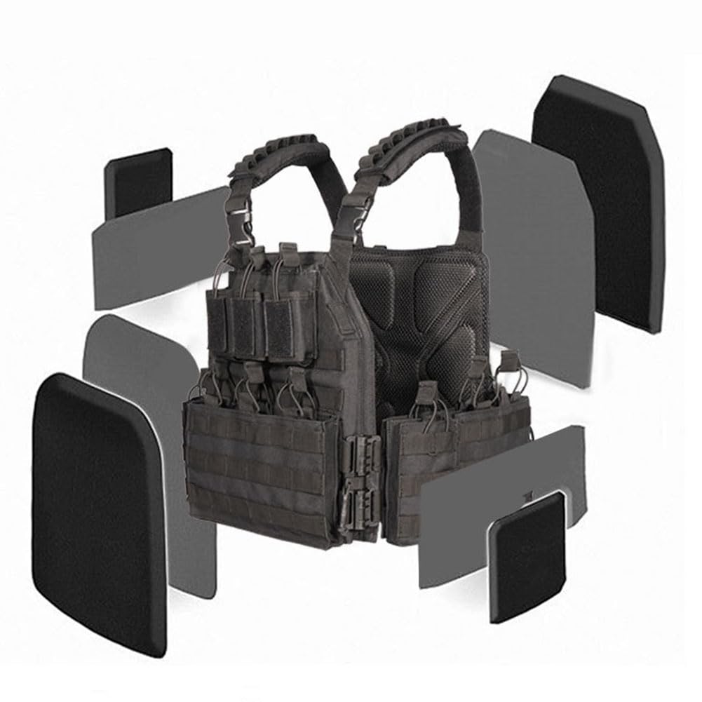 Chaleco táctico de liberación rápida, Chaleco MOLLE Multifuncional para Exteriores, Equipo de protección, Uniforme de Entrenamiento Militar Adecuado para Defensa Personal (Black 1)