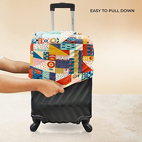 Image of Nasher Miles Polyester Protective Luggage Cover Set of 3 (Small-Medium-Large) - Flower Design