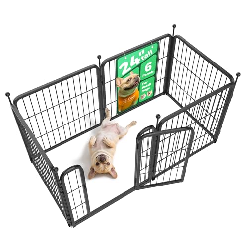 Image of FXW Rollick Unleashed Dog Playpen for Indoor, Yard, RV Camping, 24 inch 6 Panels for Small and Puppy Dogs│Patented