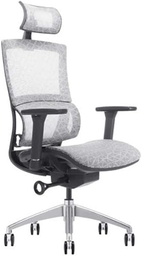 BAUBUY Silla gamer de malla para juegos silla giratoria ejecutiva ergonómica ejecutiva con reposabrazos de elevación giratorio y reposacabezas 2D