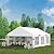 Acekool 20'x20' Outdoor Heavy Duty Party Tent Wedding Event Shelter Carport Large Commercial Canopy with Removable Sidewalls & 3 Storage Bags for Patio Outdoor Garden Events, White