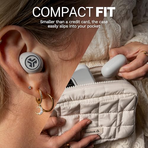 Image of JLab Go Pop ANC, True Wireless Earbuds, Active Noise Cancelling, Bluetooth Earbuds with Charging Case, Cloud White