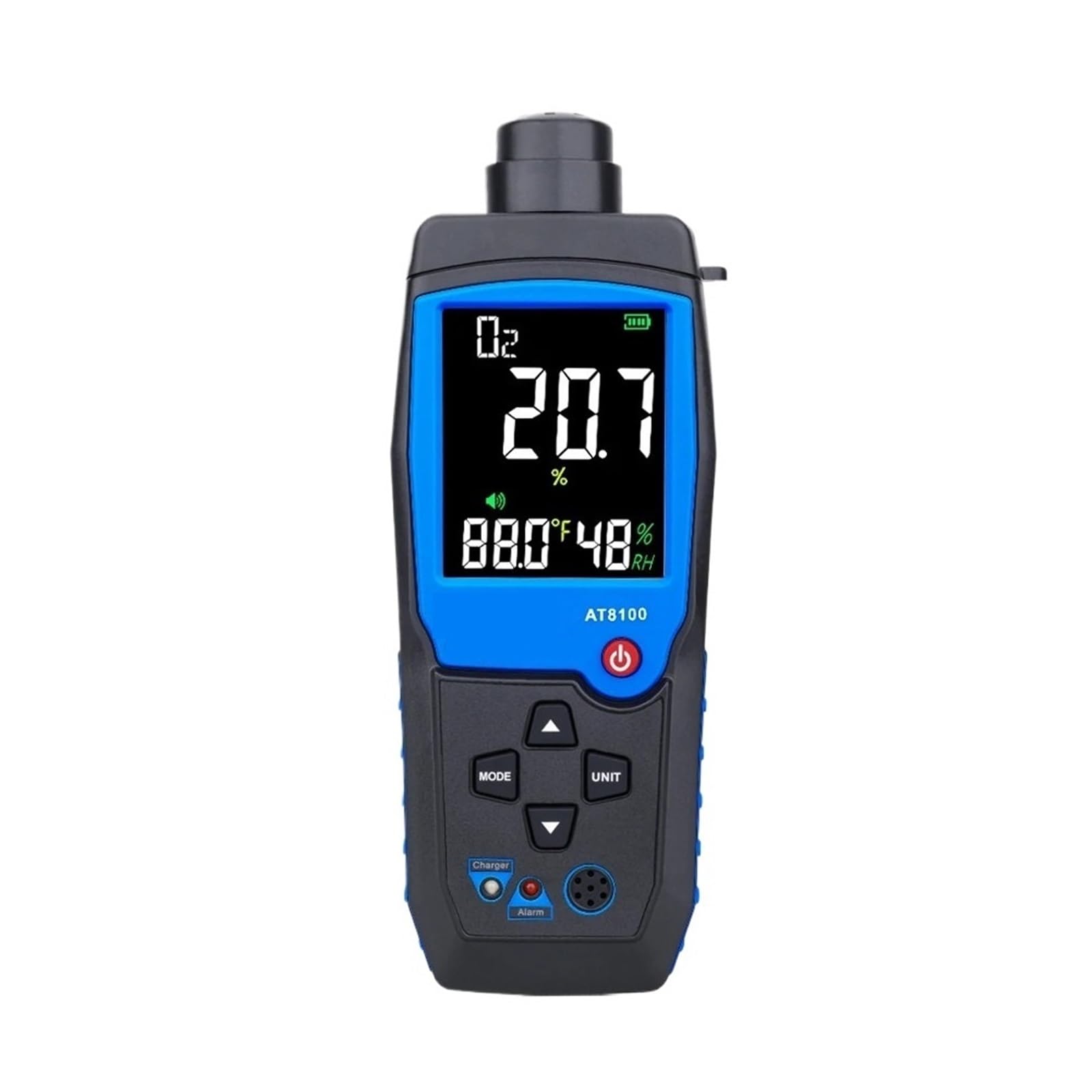 Monitor qualità dell'aria, Sensore Misuratore di ossigeno digitale Rilevatore di gas O2 Misuratore a qualità 'aria con display LCD a temperatura(AR8100)