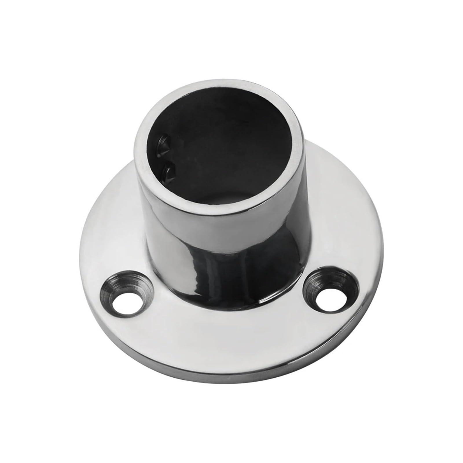 Boat Mount Pipe Stanchion 316 Stainless Steel 90° Round Base Handrail Fitting Marine Accessories(25mm)