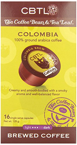 The Coffee Bean & Tea Leaf Coffee Beverage Capsules, Colombia Brew, 16-count