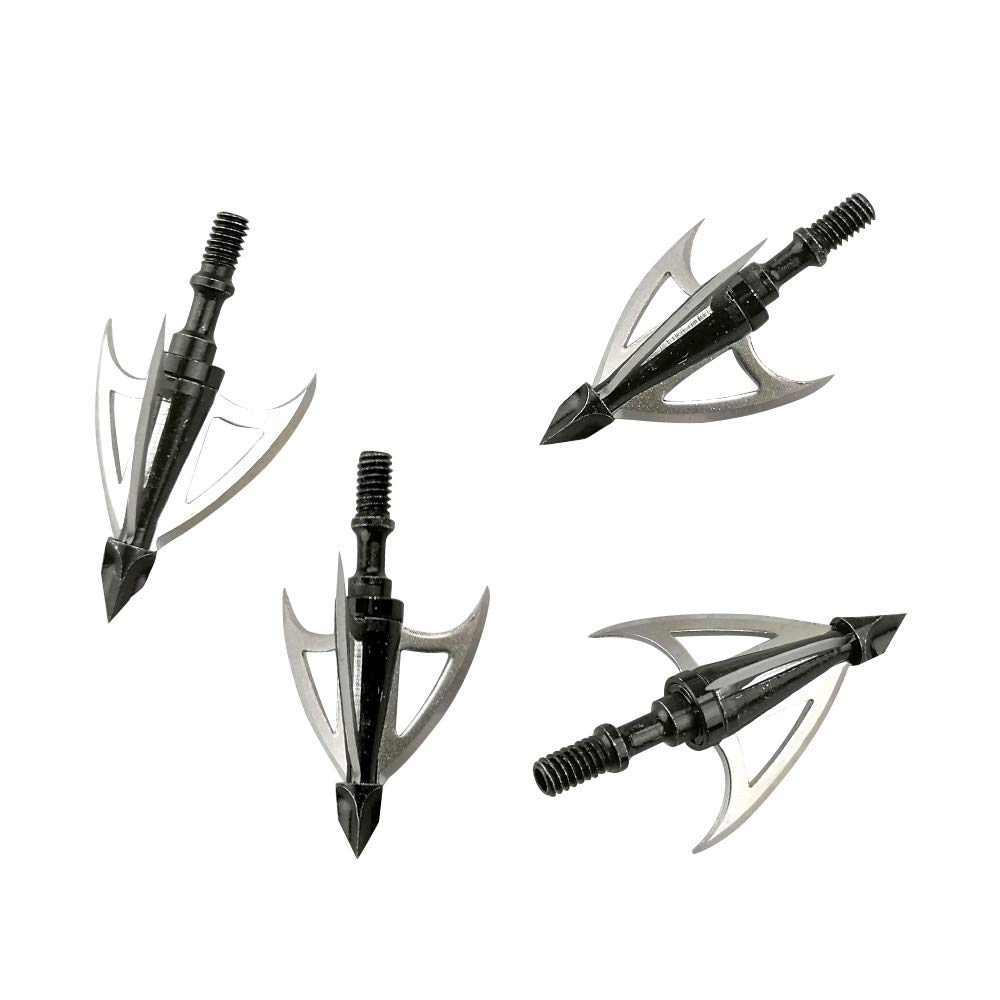 6/12pcs tir à l'arc Pointe de flèche 100 Grains Broadheads en Acier Chasse Conseils de flèche pour Arc à poulies arbalète Chasse