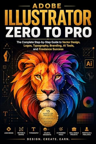  Adobe Illustrator Zero to Pro: The Complete Step-by-Step Guide to Vector Design, Logos, Typography, Branding, AI Tools, and Freelance Success (English Edition)