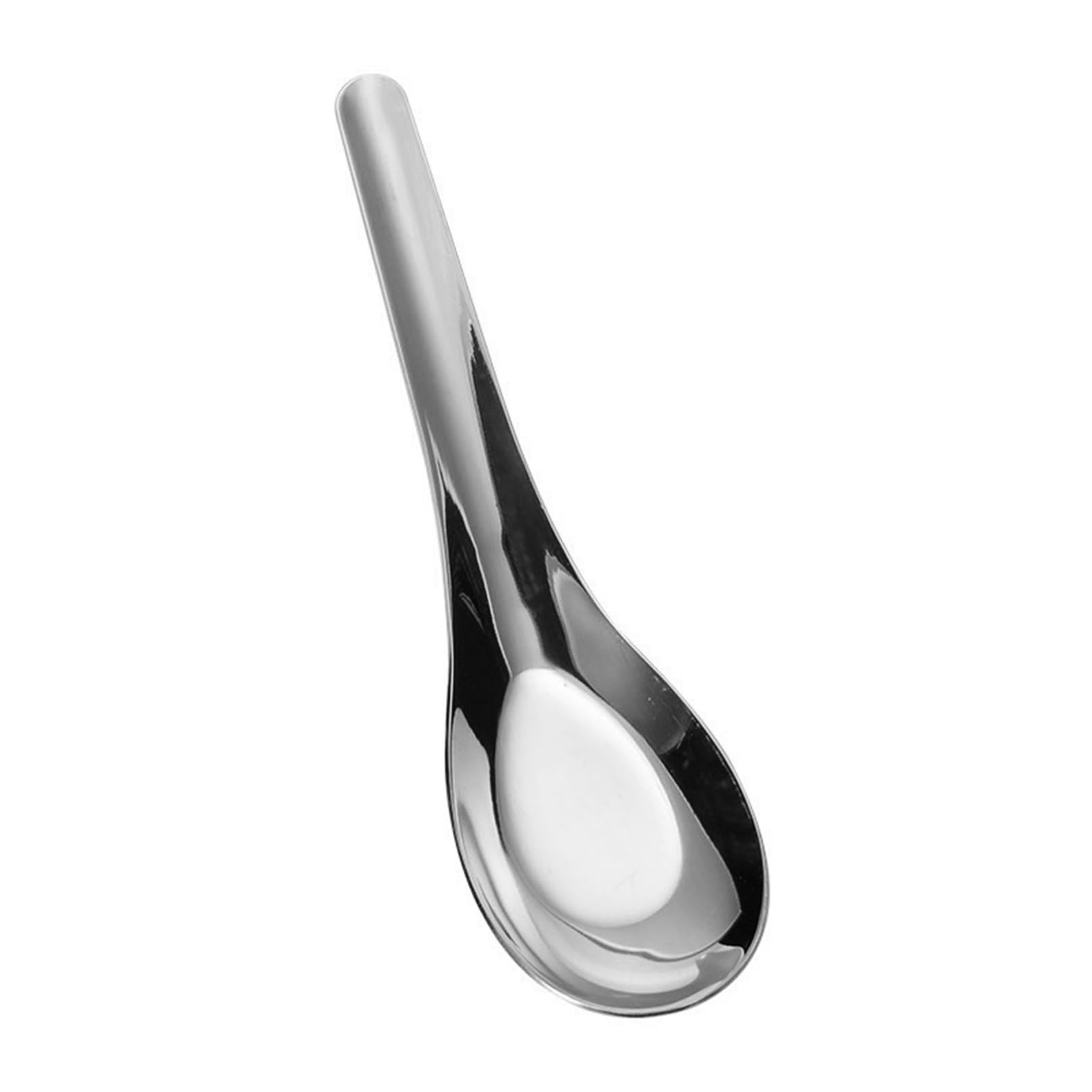 Asian Soup Spoon Stainless Steel Dinner Spoon Mirror Polished Chinese Soup Spoon for Bouillon Dessert Cereal Ramen Noodles Wonton