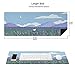 HUOCAIREN Anime Lavender Desk Mat, Cute Mousepad, Kawaii Landscape Japan Deskmat Mat, Green Purple Blue XL Large XXL Gaming Keyboard Mouse Pad