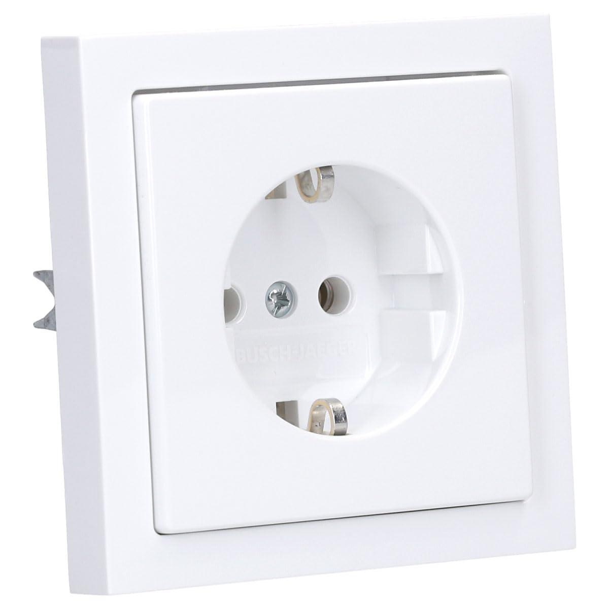 Busch-Jaeger future® linear Komplett-Set: 20 EUC-84 SCHUKO Schutzkontakt-Steckdose + 1721-84K Abdeckrahmen 1-fach, studioweiß