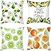 Lieson 4 Housse de Coussin 45x45, Coussin Canape Salon Vert Orange Coussin Décoration Fille Avocat Kiwi Orange, Polyester