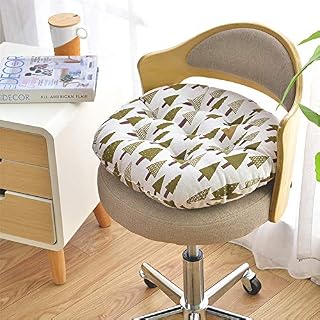 Morbuy Home Colourful Round Seat Pads, 100% Cotton Comfortable Garden Kitchen Dining Chair Cushion Tie On Many Colours for Cushions Indoor Outdoor Décor (Boho,40*40)