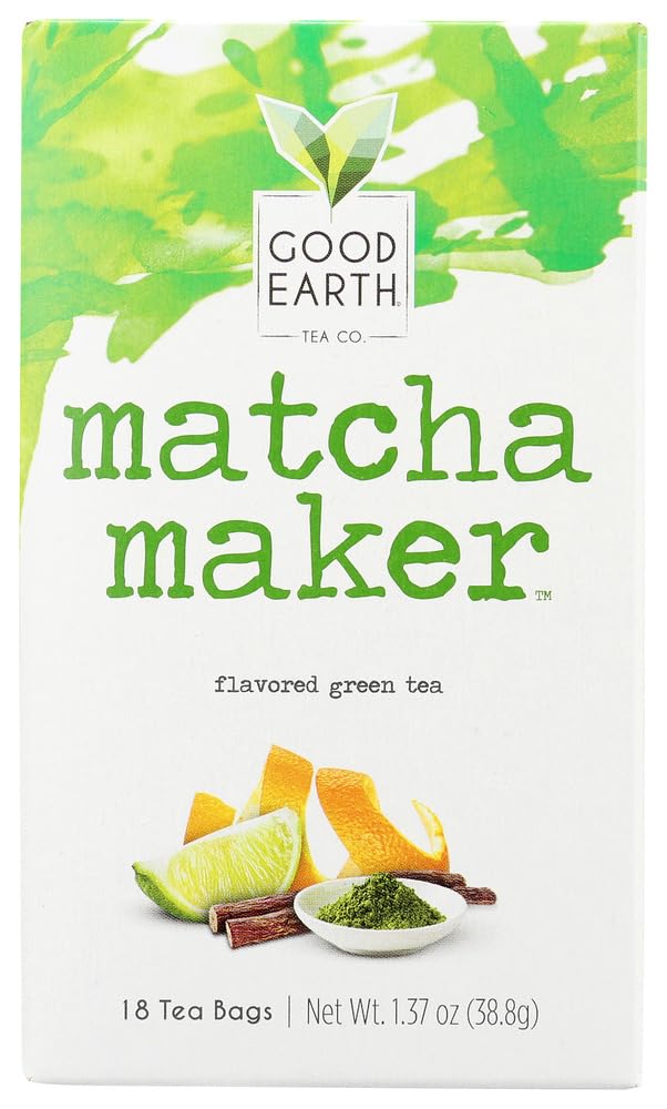 Good Earth Sweet & Spicy Matcha Flavored Green Tea 18 Tea Bags 1.37 Oz (Pack of 1)
