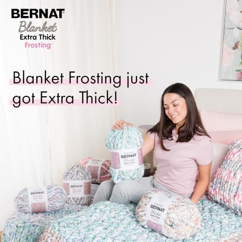 Image of Bernat Extra Thick Frosting - Chunky Yarn for Hand Knitting, Crochet, Crafts & Amigurumi - #7 Jumbo - 21oz /600g - 65 Yards - Stellar