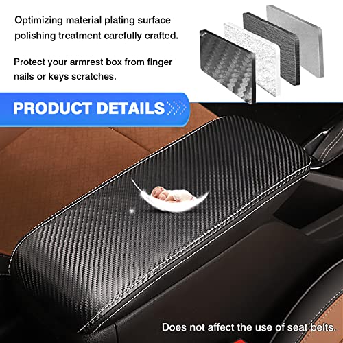 Image of Autorder Center Console Cover for 2020 2021 2022 2023 2024 Buick Encore GX Accessories Armrest Cover Anti-Scratch Middle Console Pad Leather Armrest Protector
