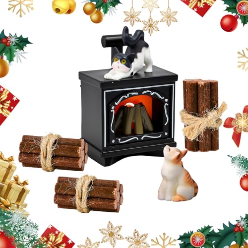 WEFHEF 6 Stück Wichtel Zubehör Weihnachten, Miniatur Kamin...