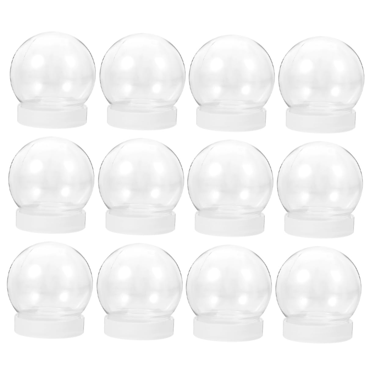 DECHOUS Crafts Globes Snow Globe Ornament DIY Kit 12pcs Transparent Balls Perfect for Beginners