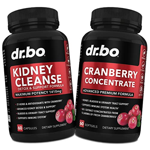 Kidney Cleanse Cranberry Support Supplements - Natural Cranberries, Juniper, Buchu & Uva Ursi Extract To Help Repair Kidneys, Bladder Control & Urinary Tract Health - Herbal Renal Blend Formula Pills #TOP21