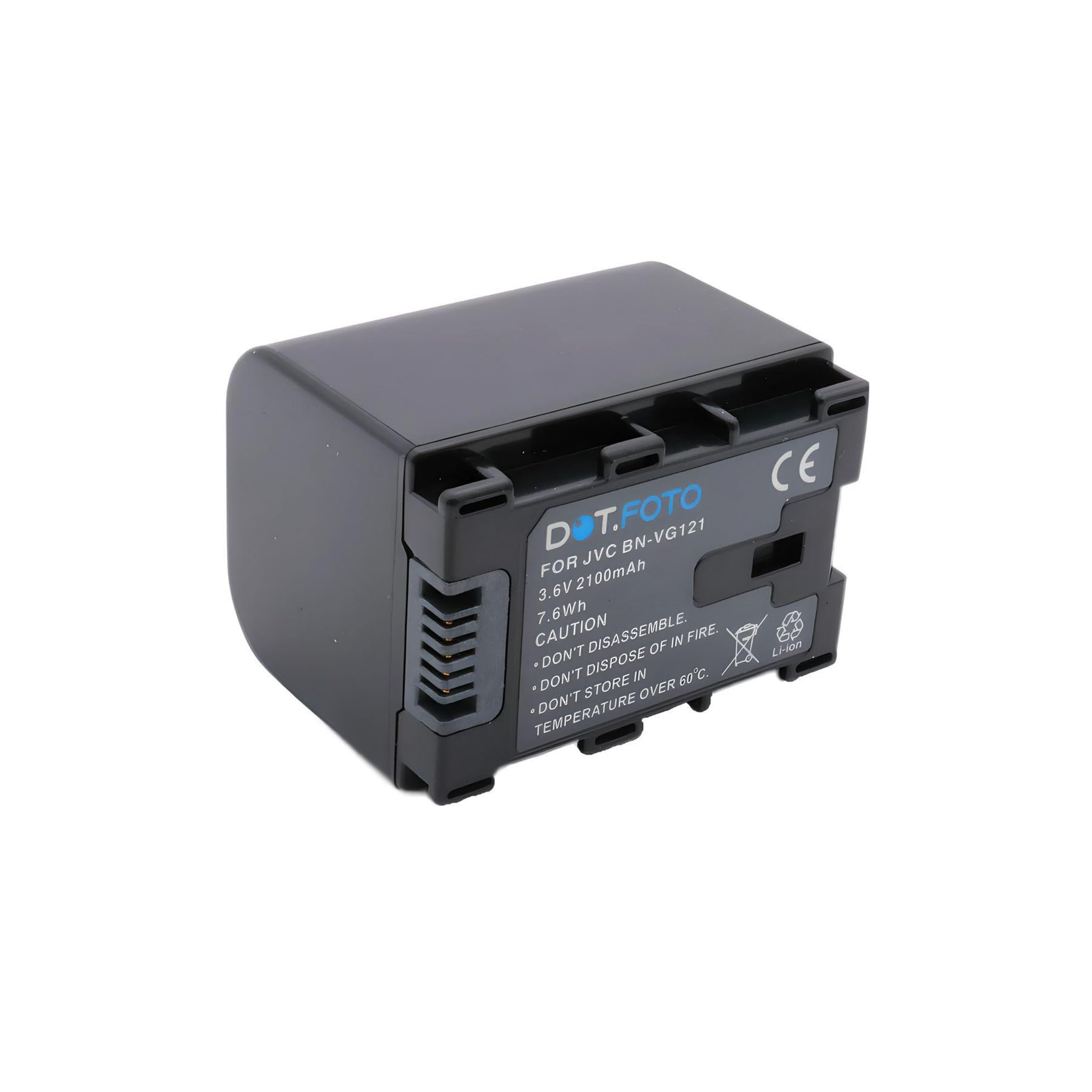 BN-VG121 Premium 3.6v / 2100mAh Batteria Ricaricabile per JVC GZ-E307, GZ-EX210, GZ-EX215, GZ-EX245, GZ-EX250, GZ-EX255, GZ-EX275, GZ-EX315, GZ-EX515, GZ-GX1