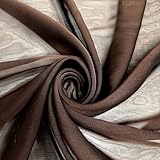 Jolene Chocolate Brown Polyester Two-Tone Chiffon Fabric by The Yard (Size (in inches):1 Yard (58x36);)