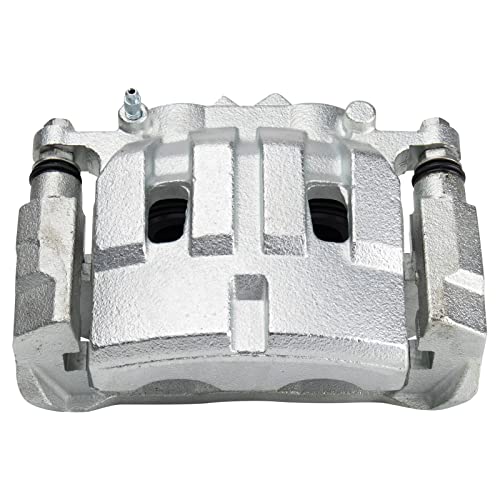 Image of TRQ Front Brake Caliper Set Zinc Coated Brackets Compatible with 2014-2019 Jeep Cherokee