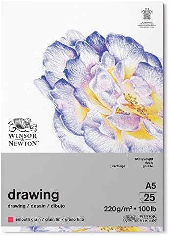 Winsor & Newton 6689740 tekenpapier in blok - 25 vellen A5, 220 g...