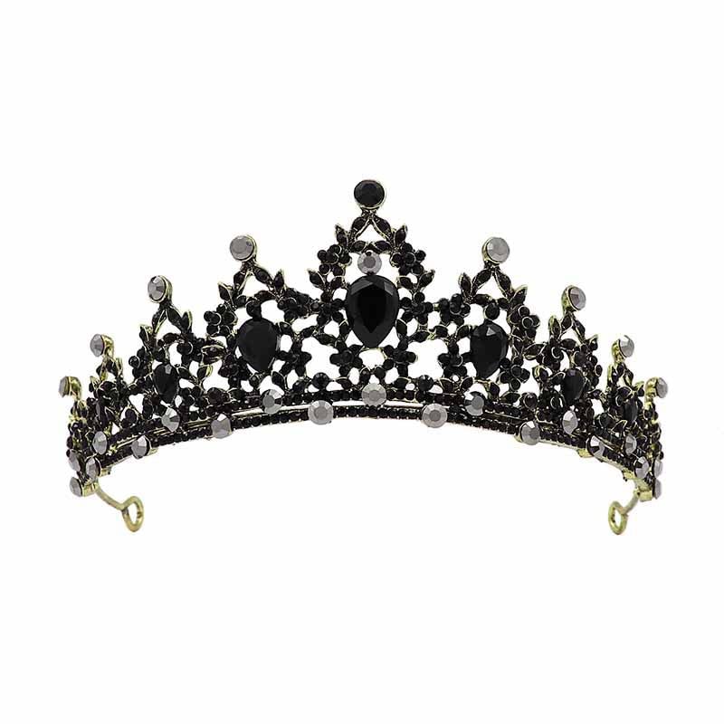 Corona de boda de cristal, corona de boda dorada, tiaras de novia de cristal, accesorios para el cabello, corona de boda, diadema de novia con diamantes de imitación, tiara, tocados de novia