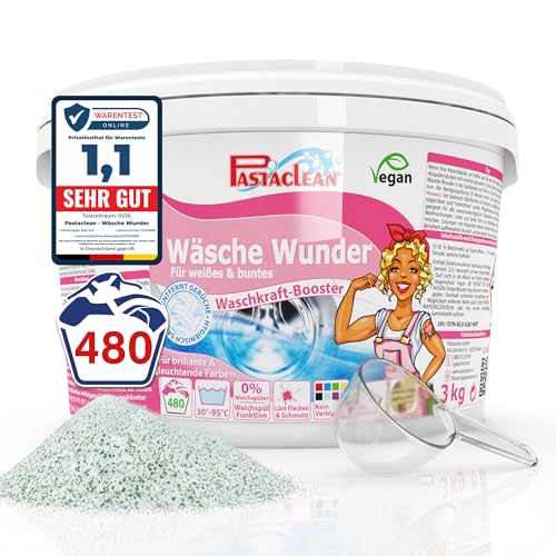 Pastaclean® Wäsche Wunder Waschkraftverstärker - Stark gegen Flecken und...