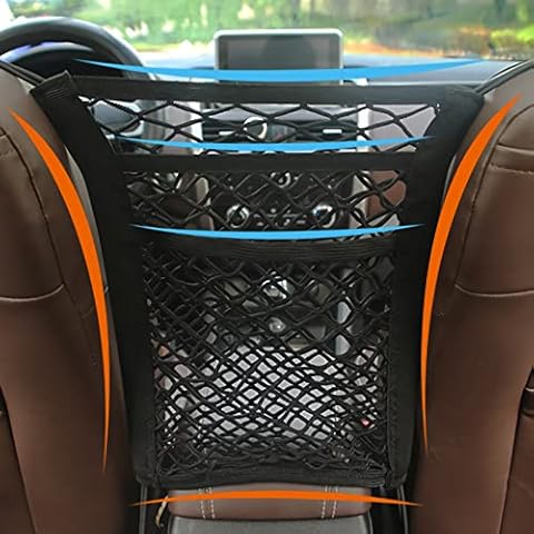 3-Layer Car Mesh Organizer, Car Net Pocket,Seat Back Net Bag, Multifunctional Car Seat Organizer, Handbag Holder, Barrier of Backseat Pet Kids Cover