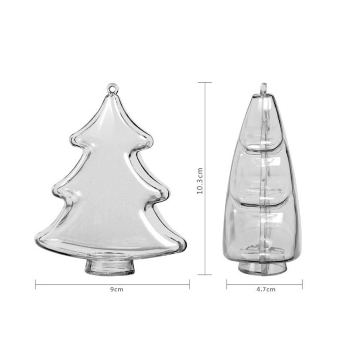 Didiseaon 30 Pièces Boules Suspendues en Plastique Transparent Noël, Forme