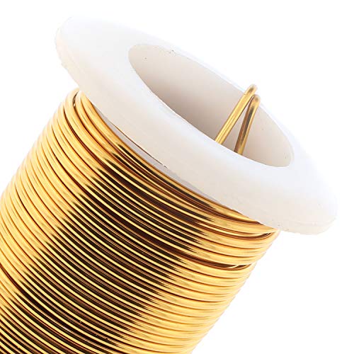Image of The Beadsmith Wire Elements 16-Gauge Lacquered Tarnish-Resistant Copper Wire for Jewelry Making, 8 Yard, 7.32 Meter Spool (Brass Color)
