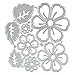 Produktbild CODIRATO 8 Stück Metall Stanzformen Blumen Stanzschablonen Silber Schneiden Schablonen Prägeschablonen für DIY Scrapbooking Album, Schablonen Papier, Sammelalbum Deko