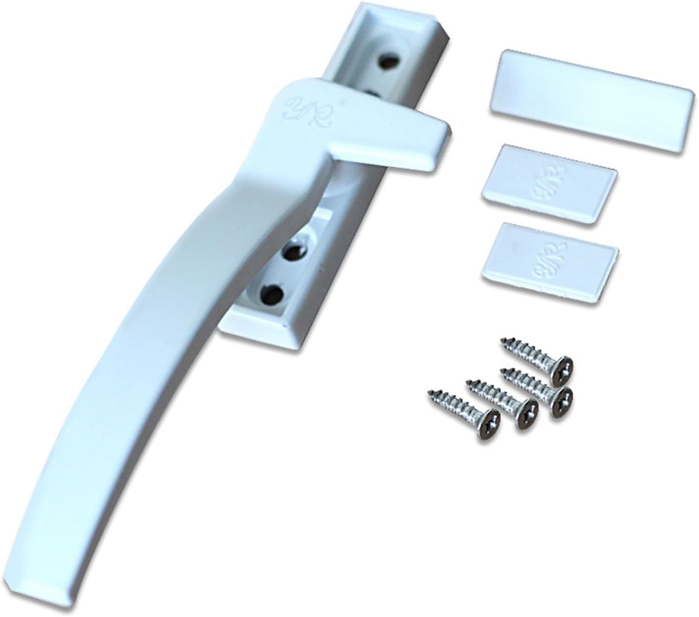 DHetyE Window handle, Thickened Plastic Steel Push Open Door and Wndow Handle Seven Characters Zinc Alloy Window Hardware(Left 1pcs)