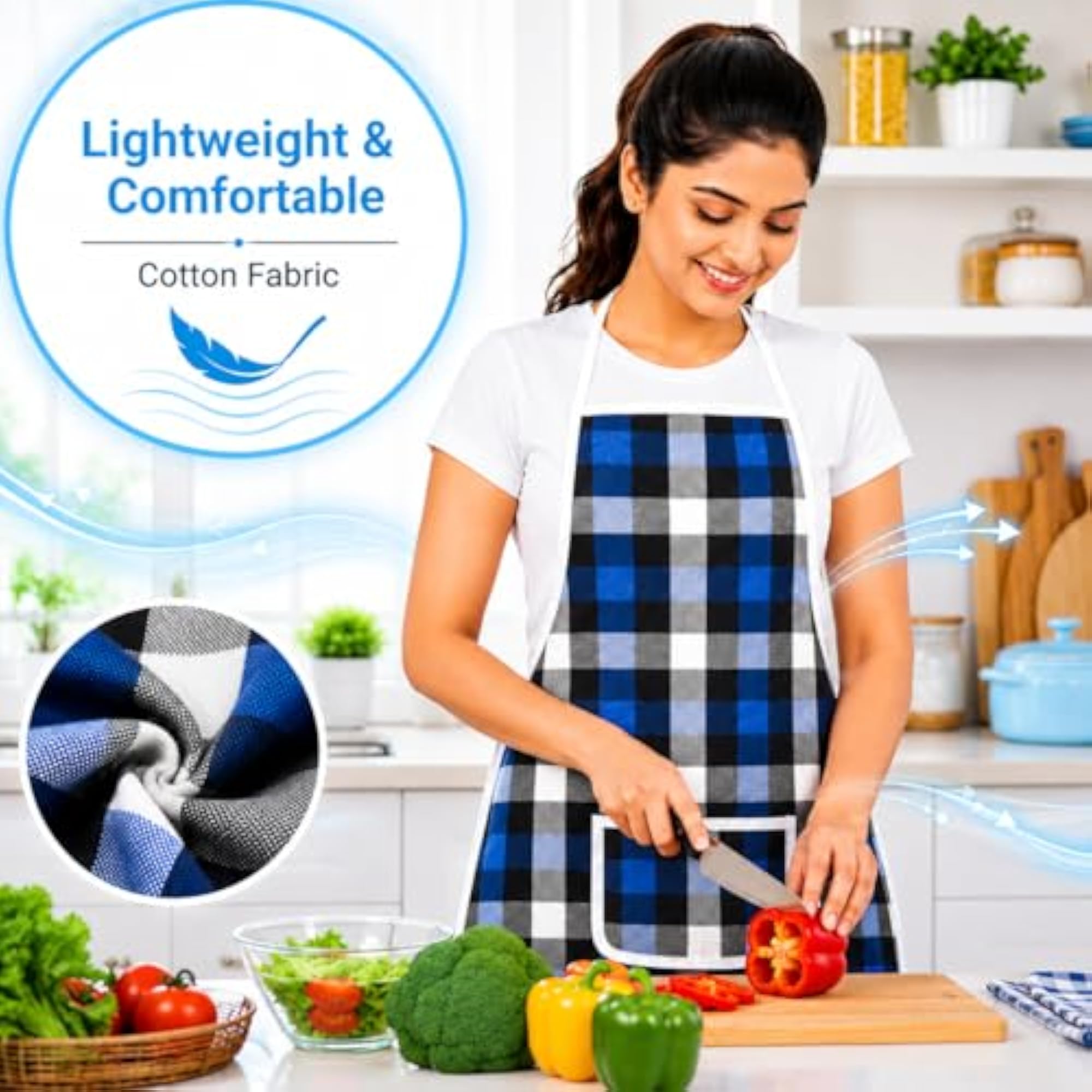 Kitchen Apron Combo Pack of 2 for Women & Men