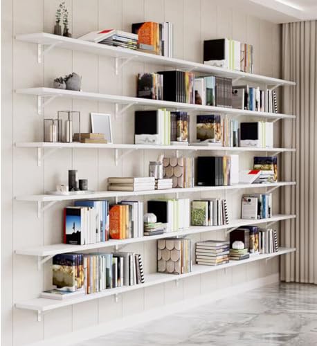 Shelf Brackets Heavy Duty Triangle Shelving Brackets Right Angle Wall Mounted Shelf Supporters 8 inches&12 inches 2 Pack (White 300mm x 188mmx 25mm) - Image 4