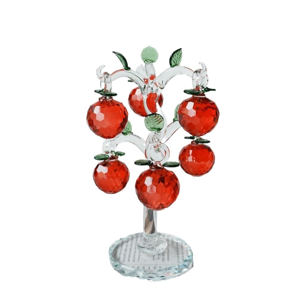 Huffa 30-6Appletree-Red Crystal Fortune Tree Pineapple Ornament For Home Decor