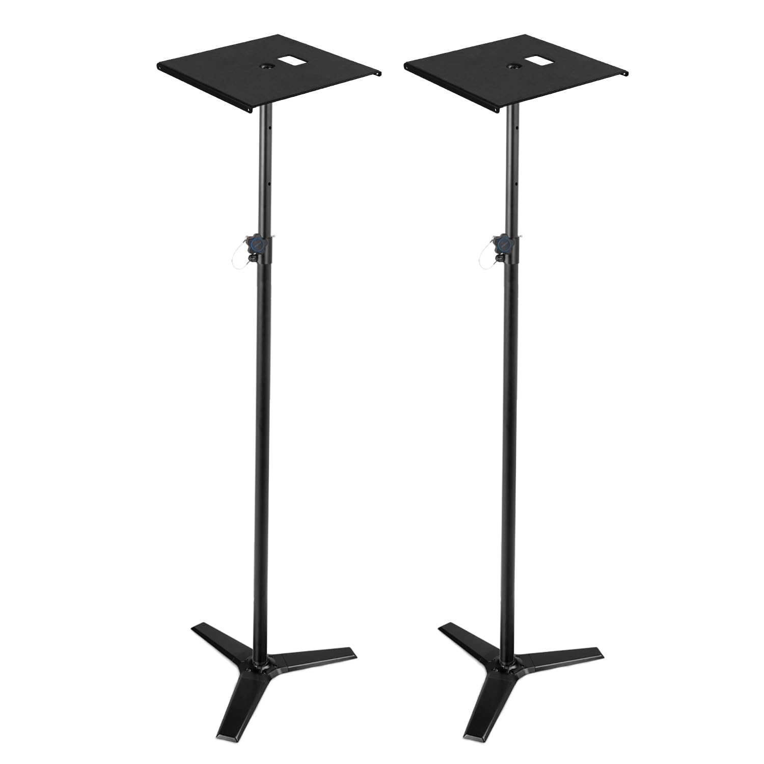 VONYX 2x Heavy Duty Pro Studio Monitor Speaker Stands, Adjustable Up to 1.8m, 35kg Capacity Each, Modular Design For Easy Transport, Ideal for Home Studio Equipment and DJ Monitors