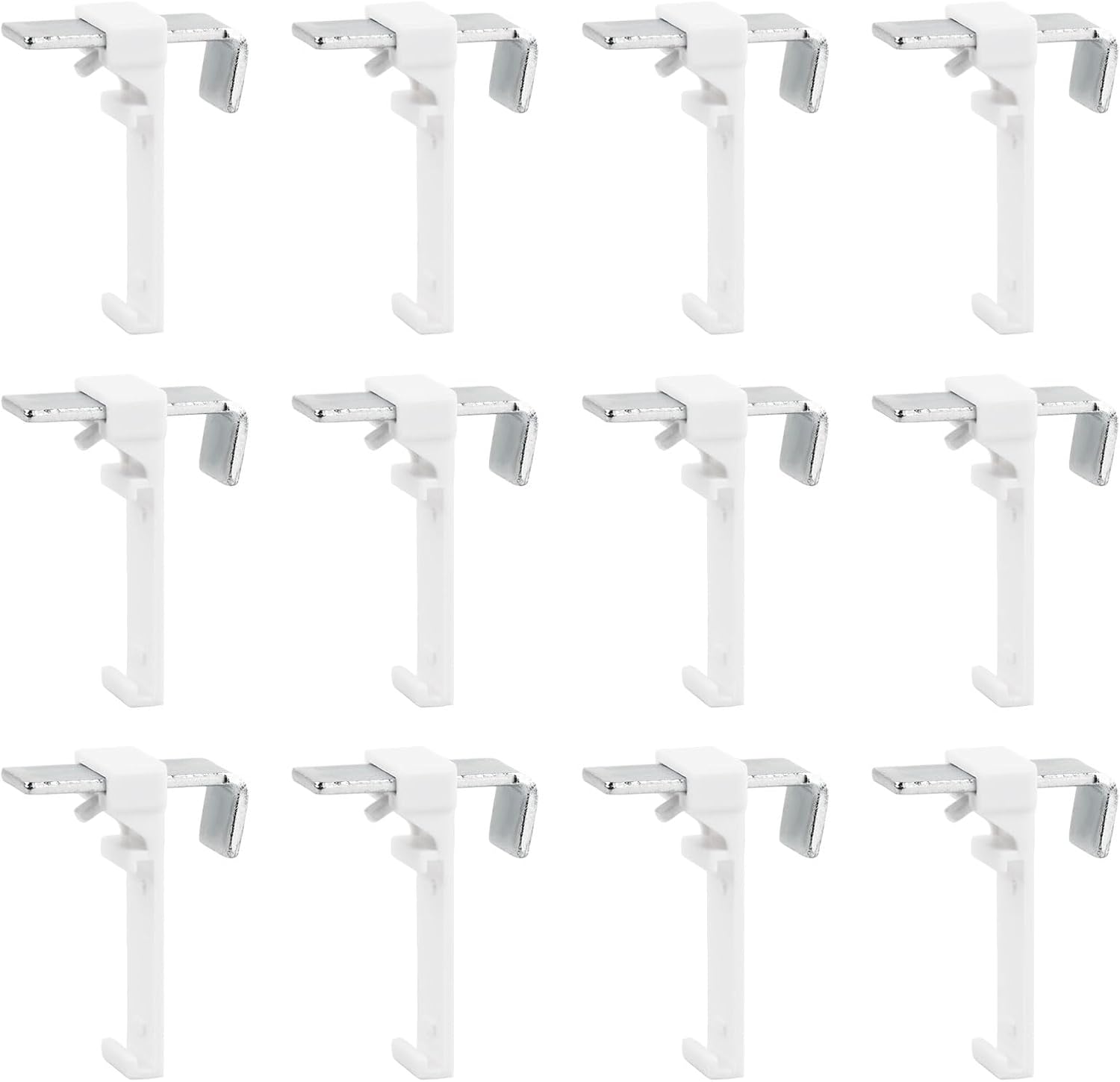 12 Soportes Persianas Doble Ancable Sin Taladro