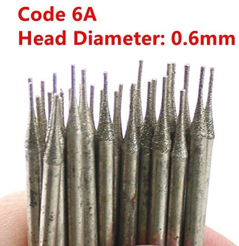 Juego brocas diamante 0.4-1.5mm 60 piezas para piedra miniatura 6