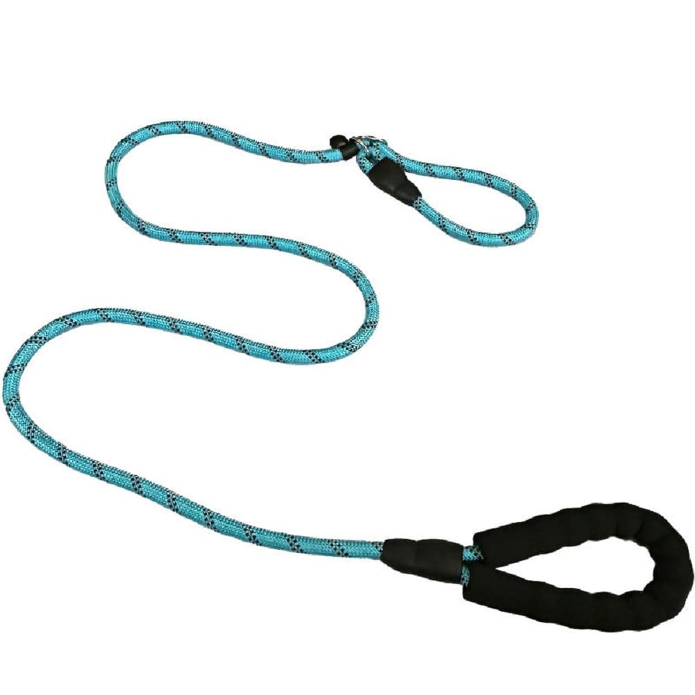 Laisse pour chien de taille moyenne et grande en corde bleue solide 1cm