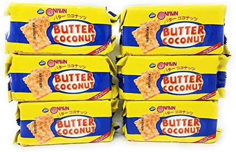 Nissin Butter Coconut Biscuits, Net Wt: 90g 6 Pack