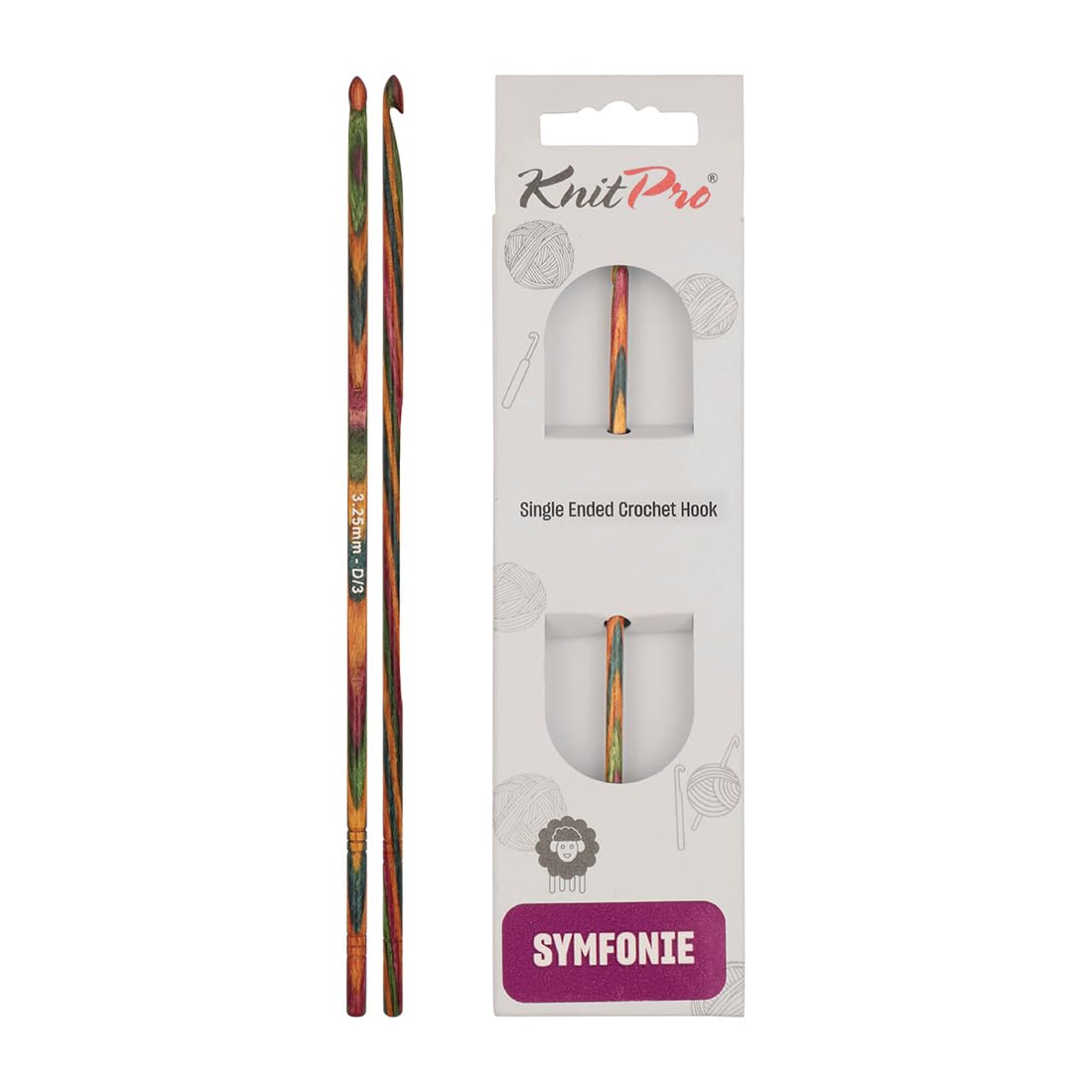 KnitPro Symfonie Single Ended Crochet Hook | 3.25mm
