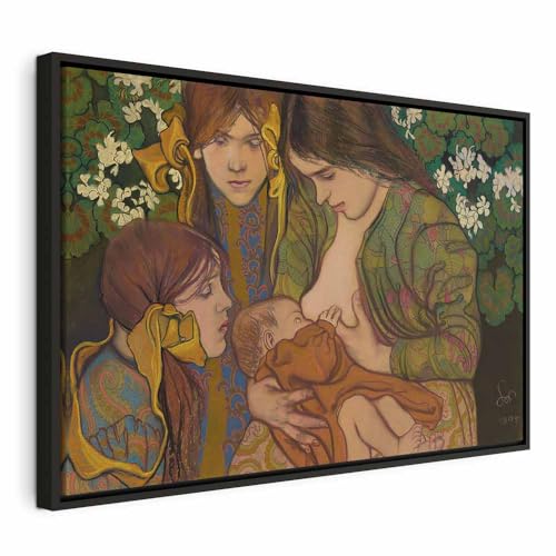 Tableau en Bois Exotique Noir Wyspianski 120x80 Effet Pinceau Gel