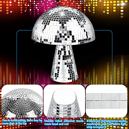 8 Pack Mushroom Disco Ball Silver Mirror Disco Mushroom Glitter Disco Balls Mushroom Disco Party Decorations Party Favors Supplies For Stage Home (4''+5''+ 6''+7'' Set Of 8) #TOP3